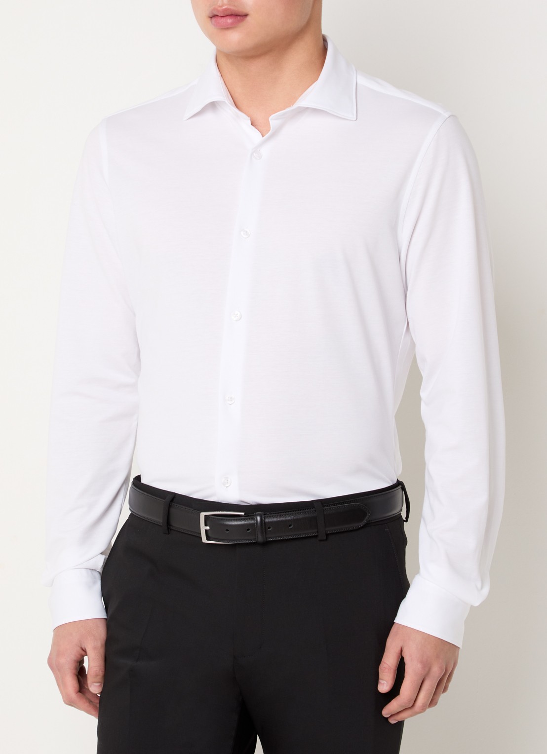 Strellson Powerflex regular fit overhemd met stretch - detail 4 wit