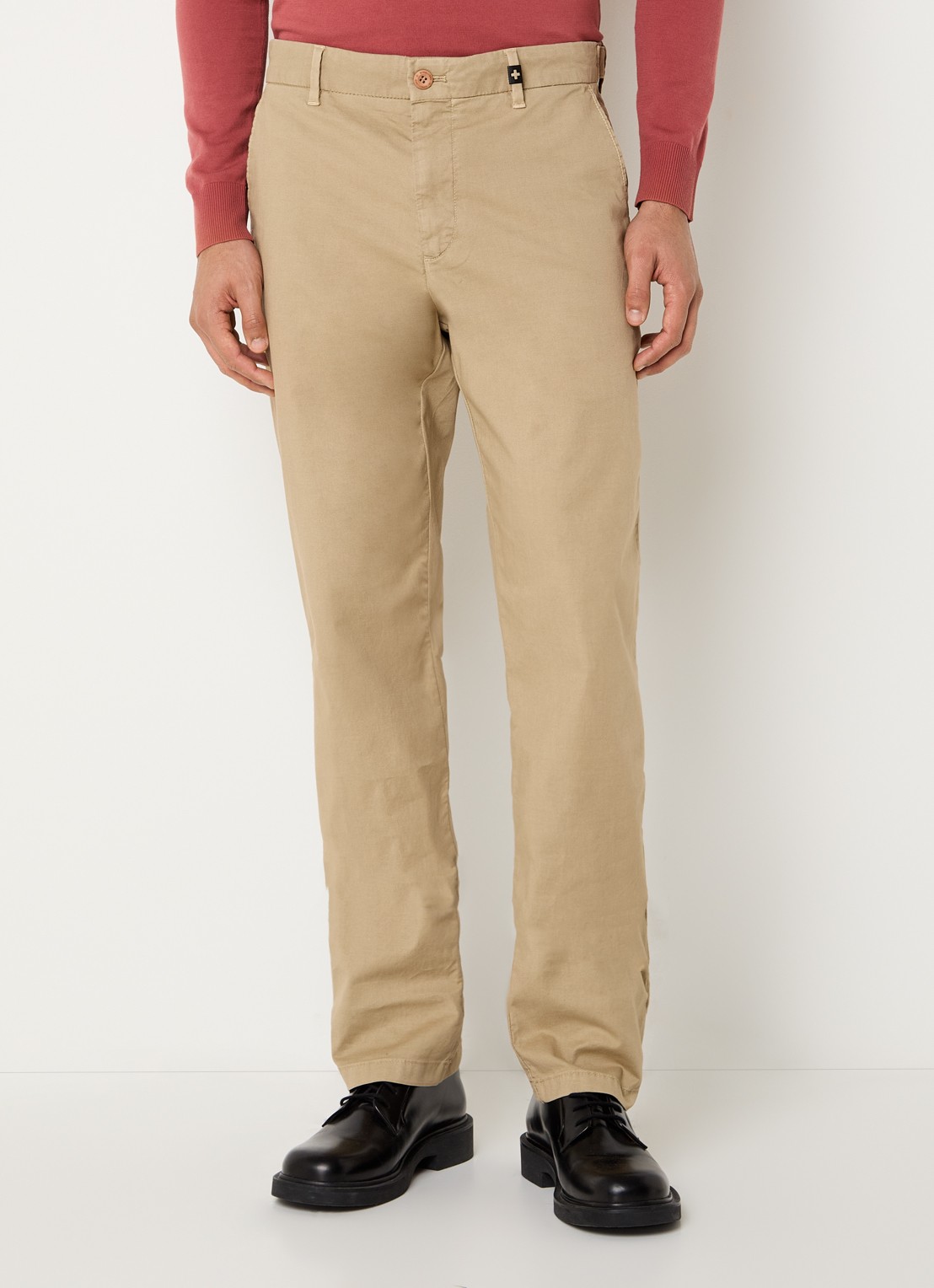 Strellson Rion-D tapered fit broek met steekzakken - detail 2 beige