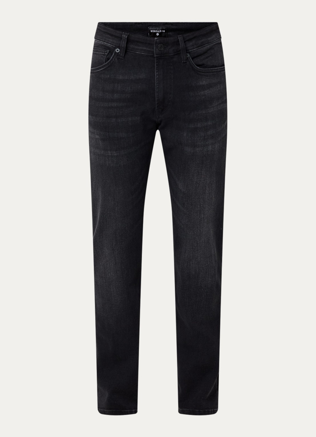 Strellson Rui straight leg jeans met gekleurde wassing - voorkant 3 zwart