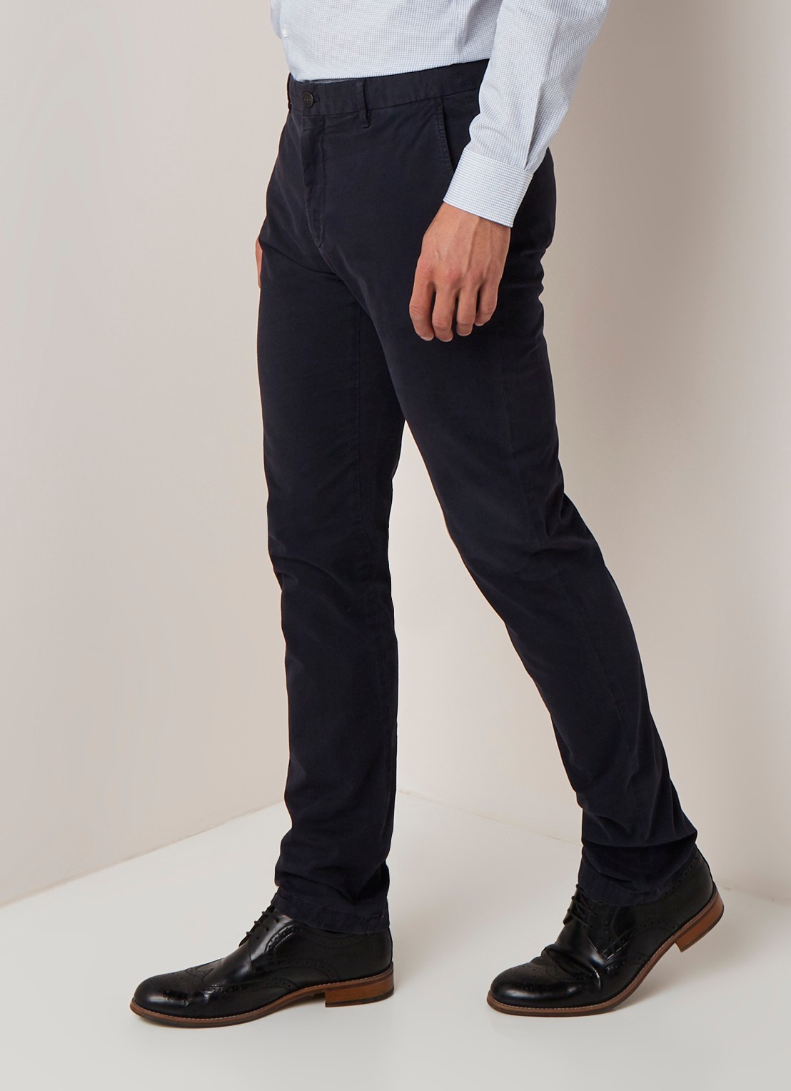 Strellson Rypton regular fit chino met stretch - detail 3 donkerblauw