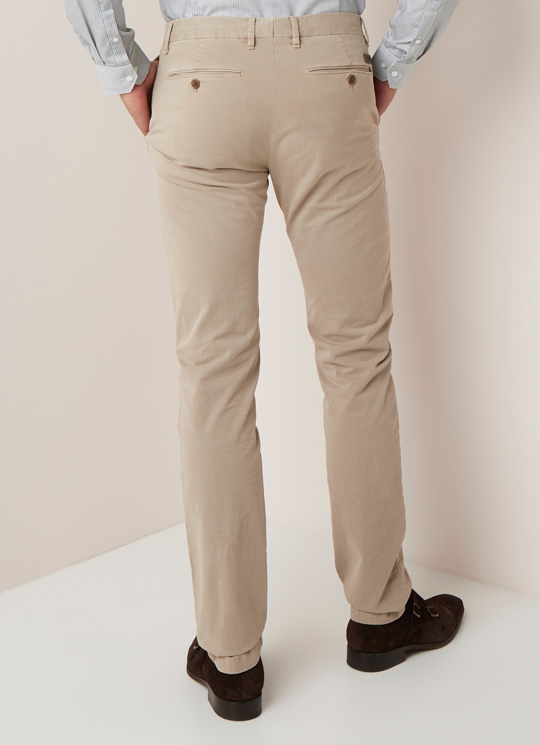 Strellson Rypton regular fit chino met stretch - achterkant beige