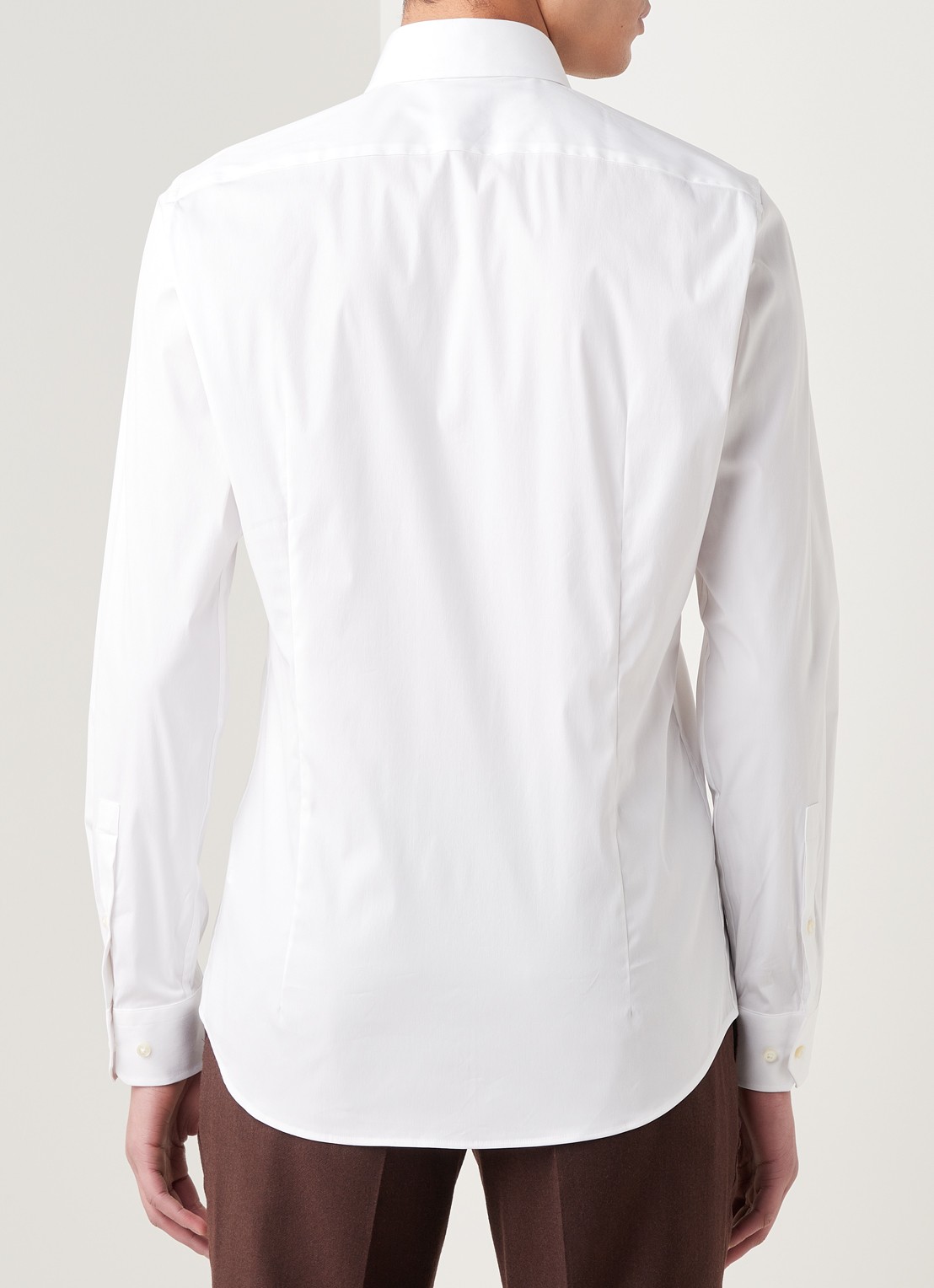 Strellson Santos slim fit overhemd met stretch - achterkant 3 wit