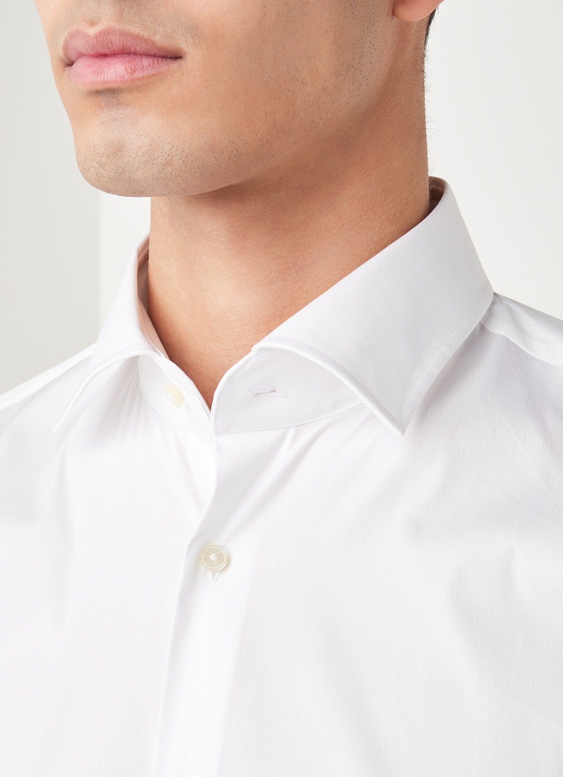 Strellson Santos slim fit overhemd met stretch - detail 2 wit