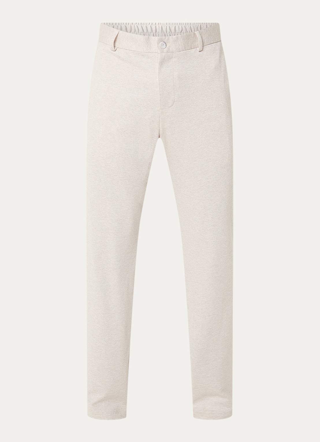 Strellson Tius slim fit pantalon met steekzakken - voorkant 5 creme