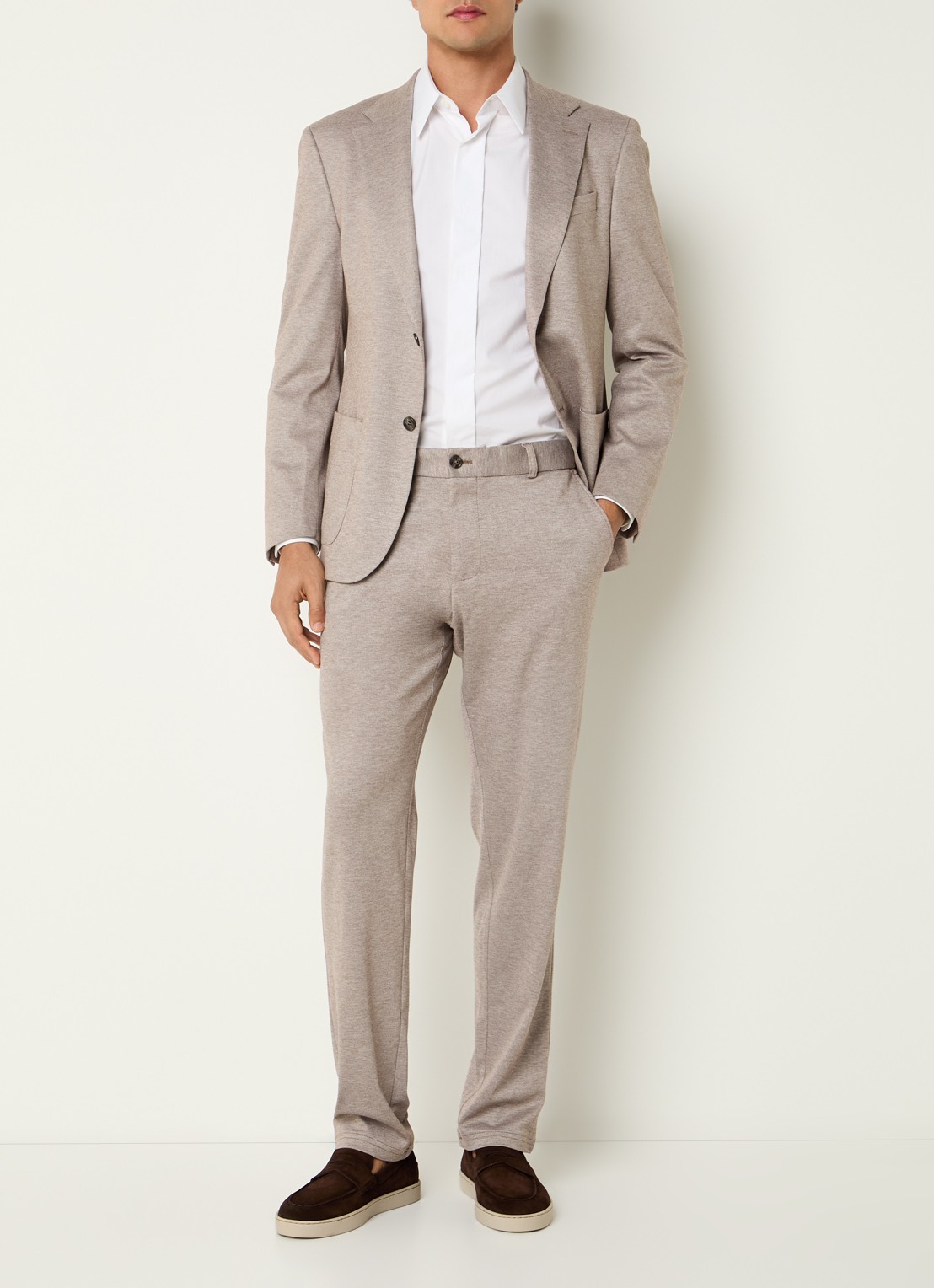 Strellson Tius slim fit pantalon met steekzakken - voorkant 5 rood