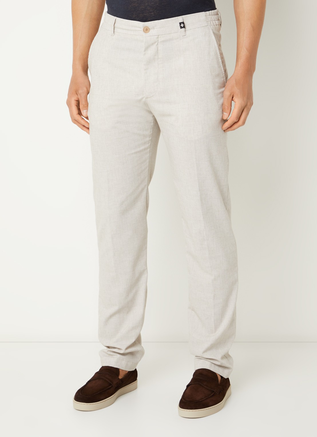 Strellson Tius straight fit chino met steekzakken - detail 2 beige