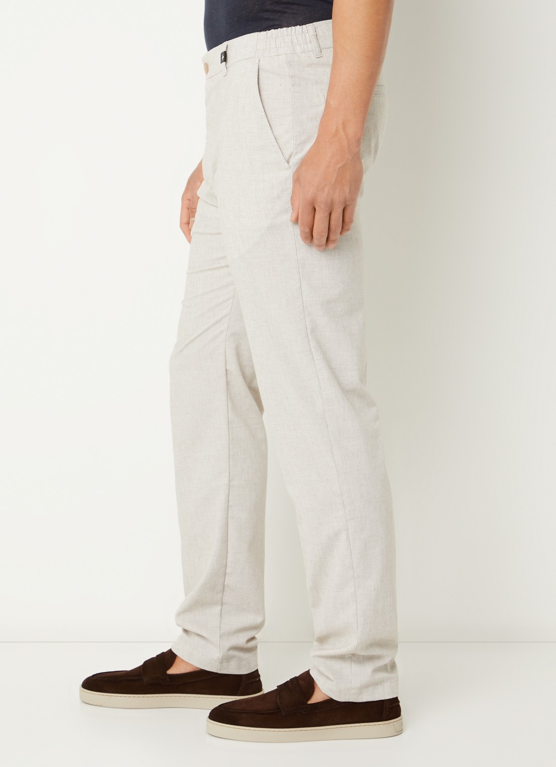 Strellson Tius straight fit chino met steekzakken - detail 3 beige