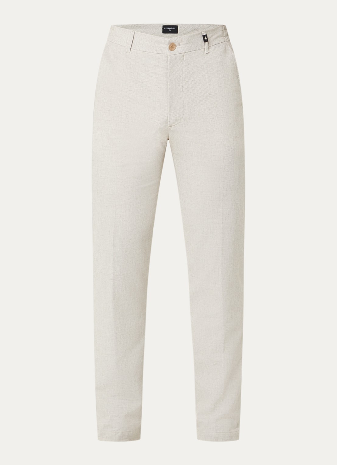 Strellson Tius straight fit chino met steekzakken - voorkant 4 beige