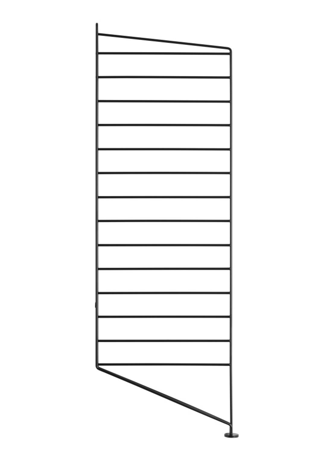 String Furniture Floor side panel 115 x 30 cm  - voorkant zwart