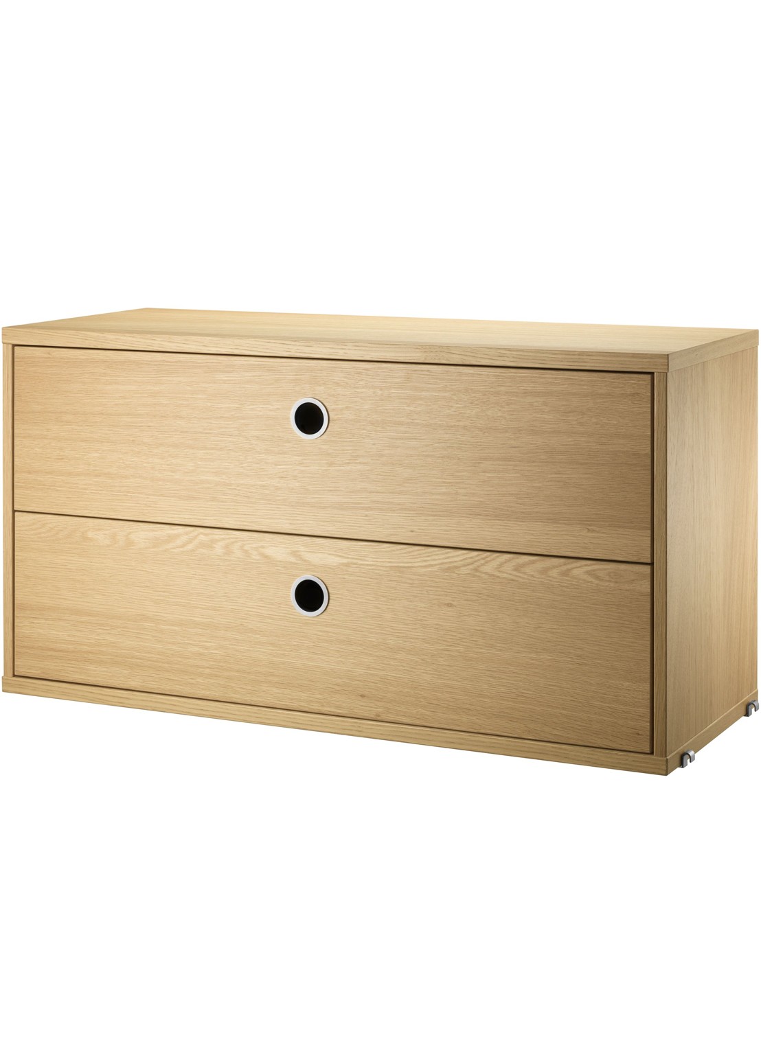 String Furniture Ladekast met twee lades - voorkant beige