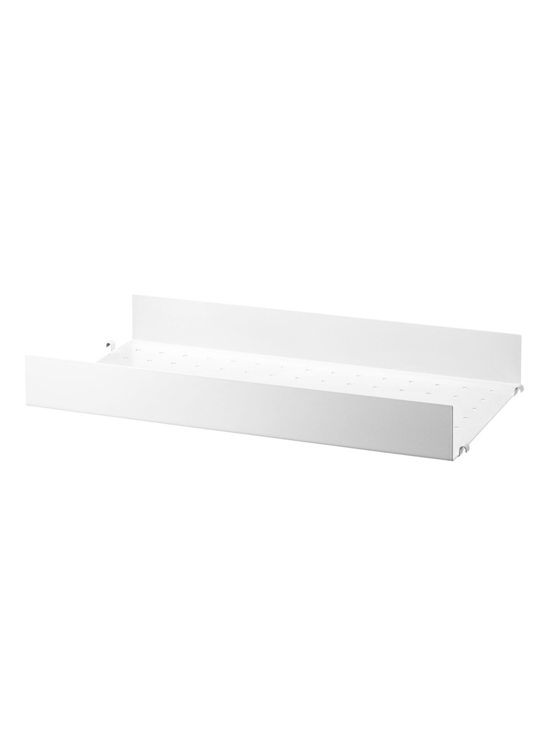String Furniture Metal shelf high edge 58 x 30 cm - voorkant wit