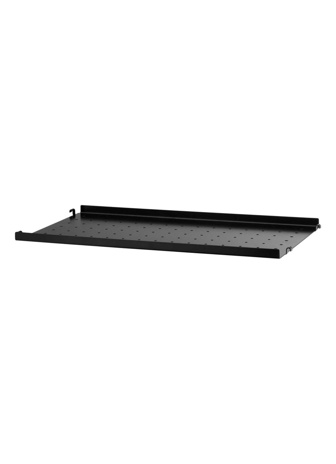 String Furniture Metal shelf low edge 58 x 20 cm - voorkant zwart
