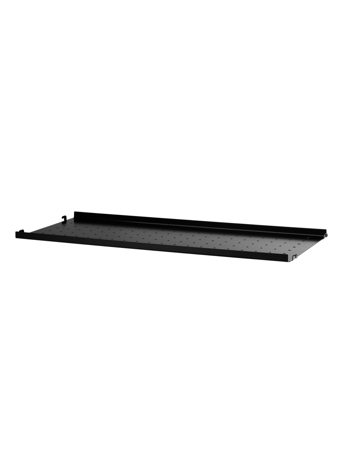 String Furniture Metal shelf low edge 78 x 30 cm - voorkant zwart