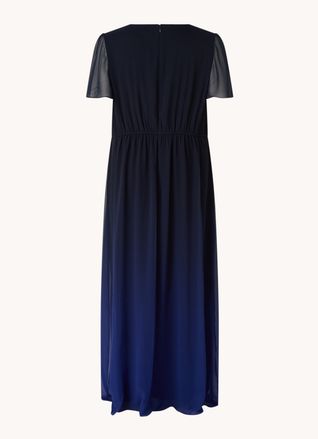 Studio 8 Betty maxi jurk met ombre kleurverloop - achterkant 2 donkerblauw