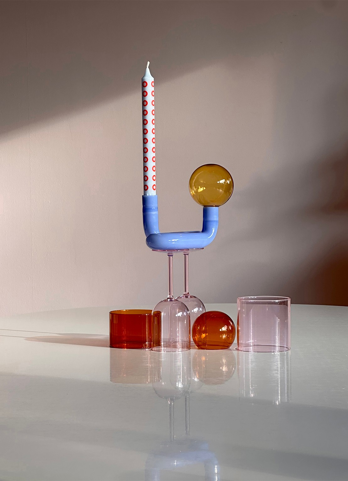 Studio About Dinerkaars 24 cm set van 4 - achterkant 8 lichtgrijs