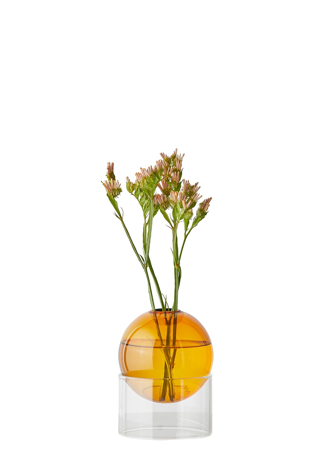 Studio About Flower Bubble vaas 10 cm - voorkant 8 oranjebruin