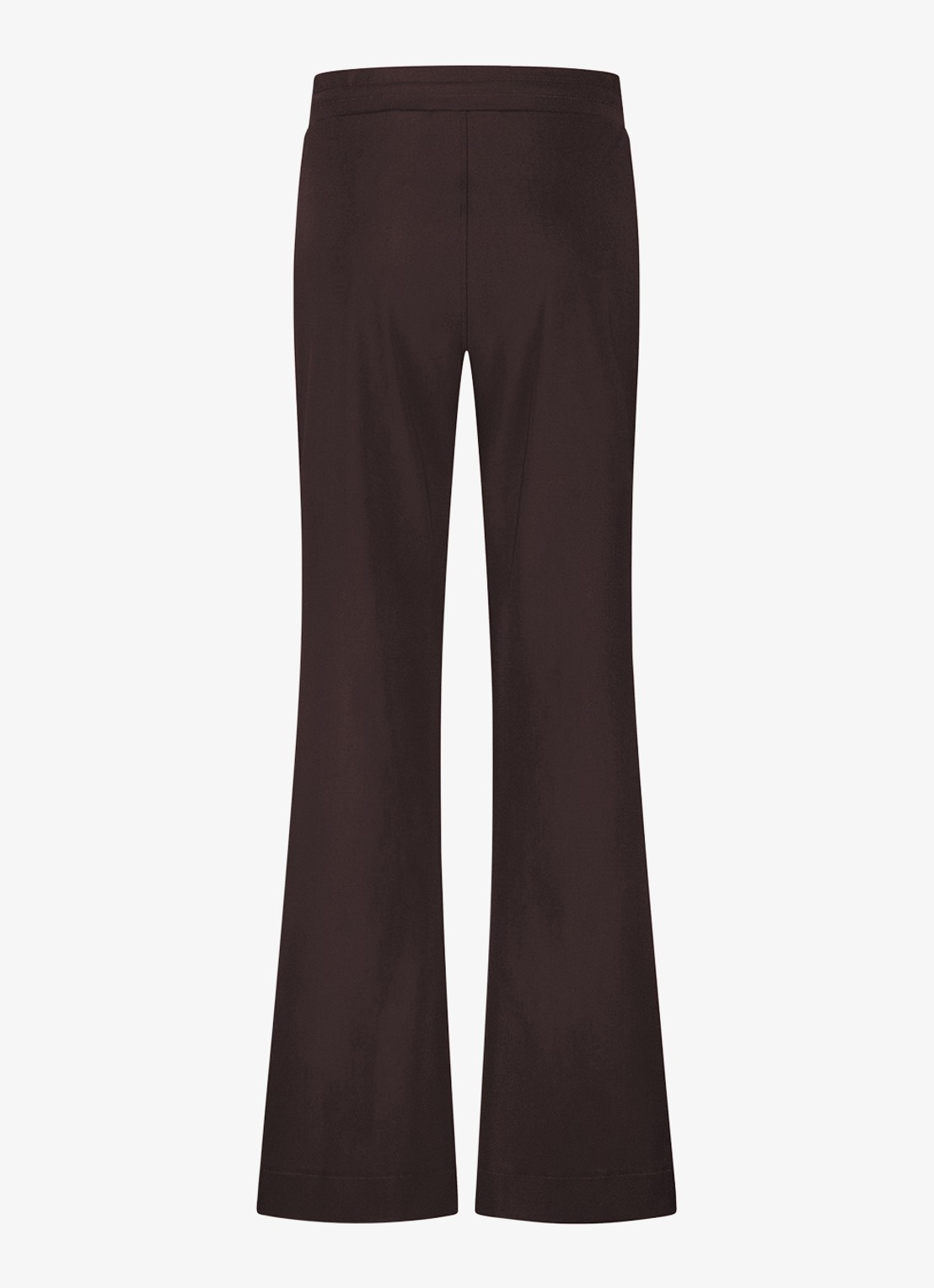 Studio Anneloes Abigail high waist flared fit pantalon met trekkoord - achterkant bruin