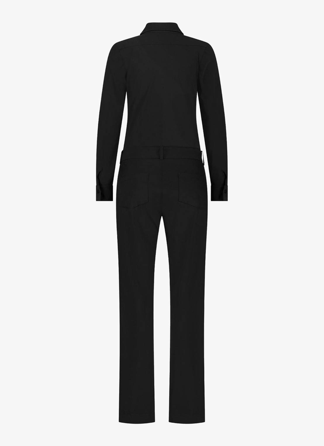 Studio Anneloes Angel straight fit jumpsuit met strikceintuur - detail 2 zwart