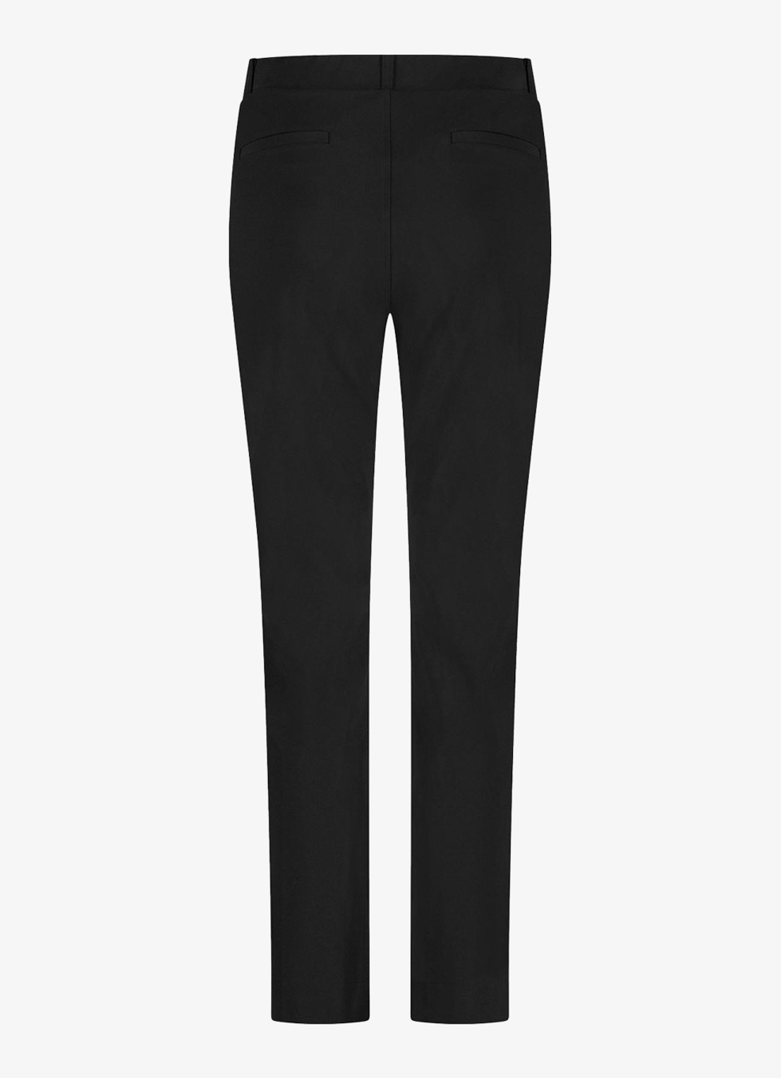 Studio Anneloes Anne mid waist cropped tapered fit pantalon met steekzakken - achterkant 3 zwart