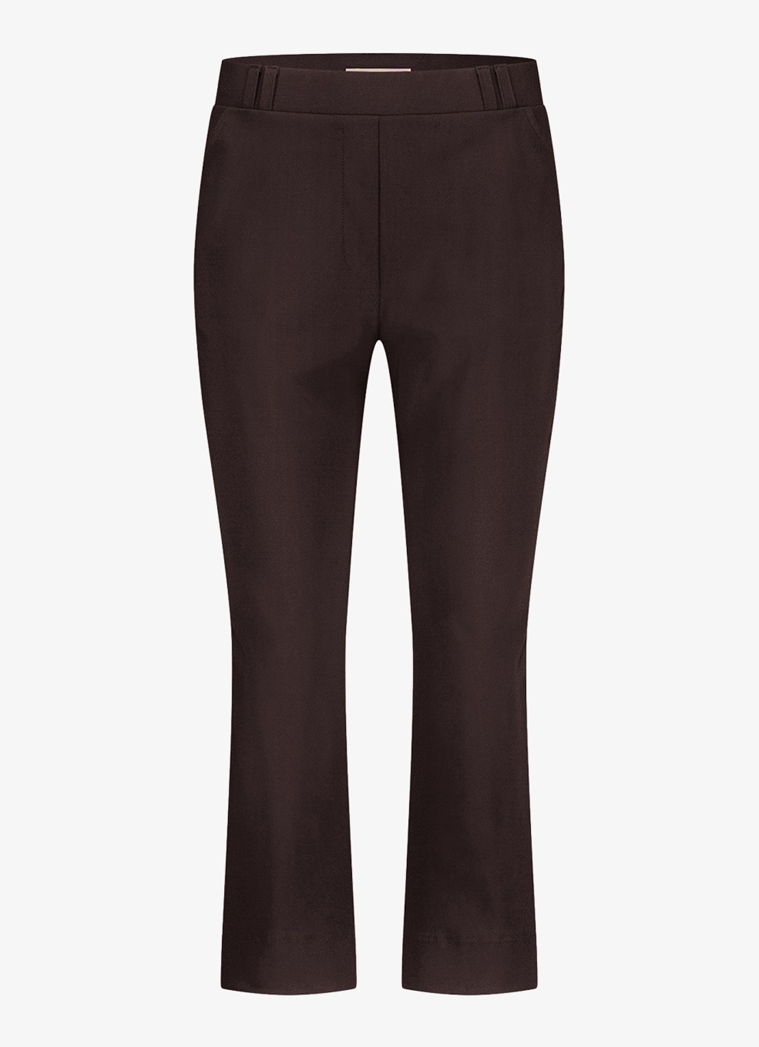 Studio Anneloes Anne straight fit mid waist capri broek - voorkant 4 bruin