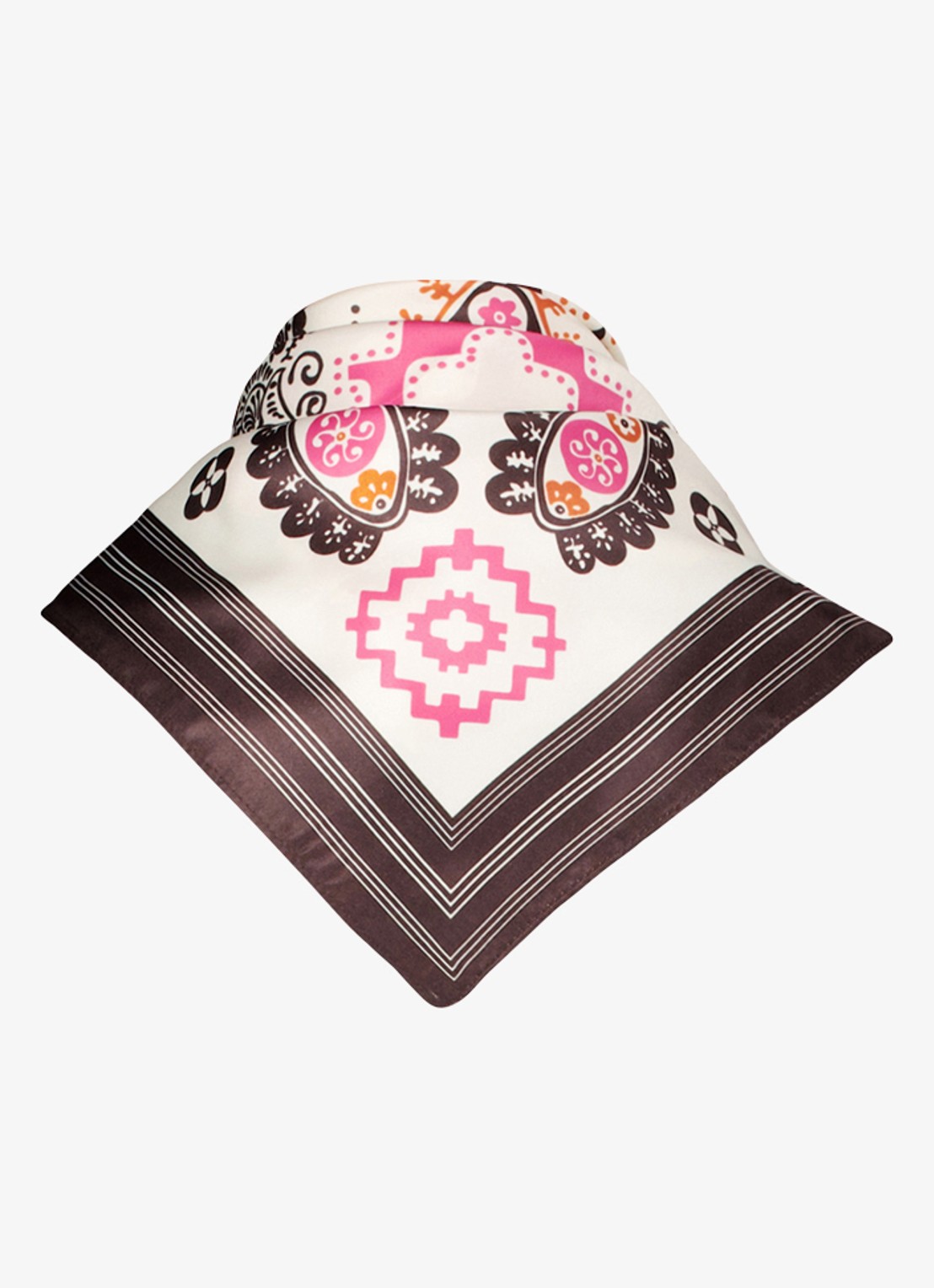 Studio Anneloes Anniversary sjaal met print - achterkant bruin