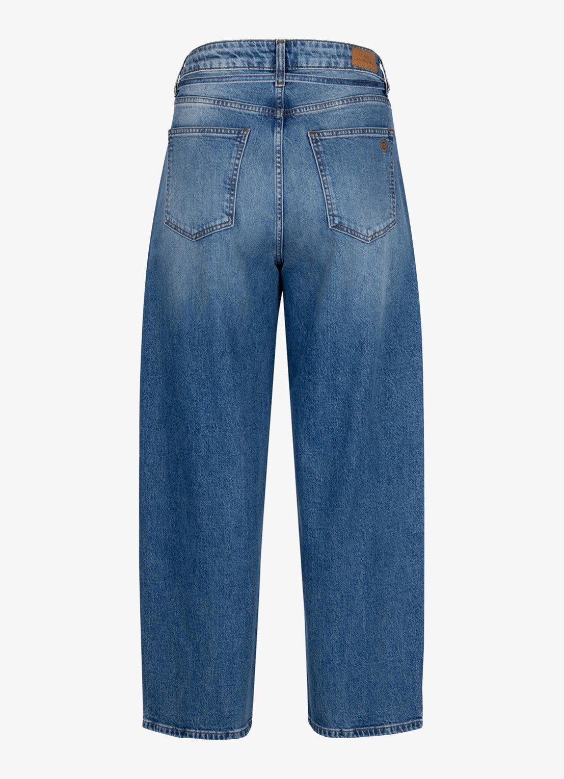 Studio Anneloes Babet high waist wide leg jeans met strikdetail - achterkant 3 lavendel