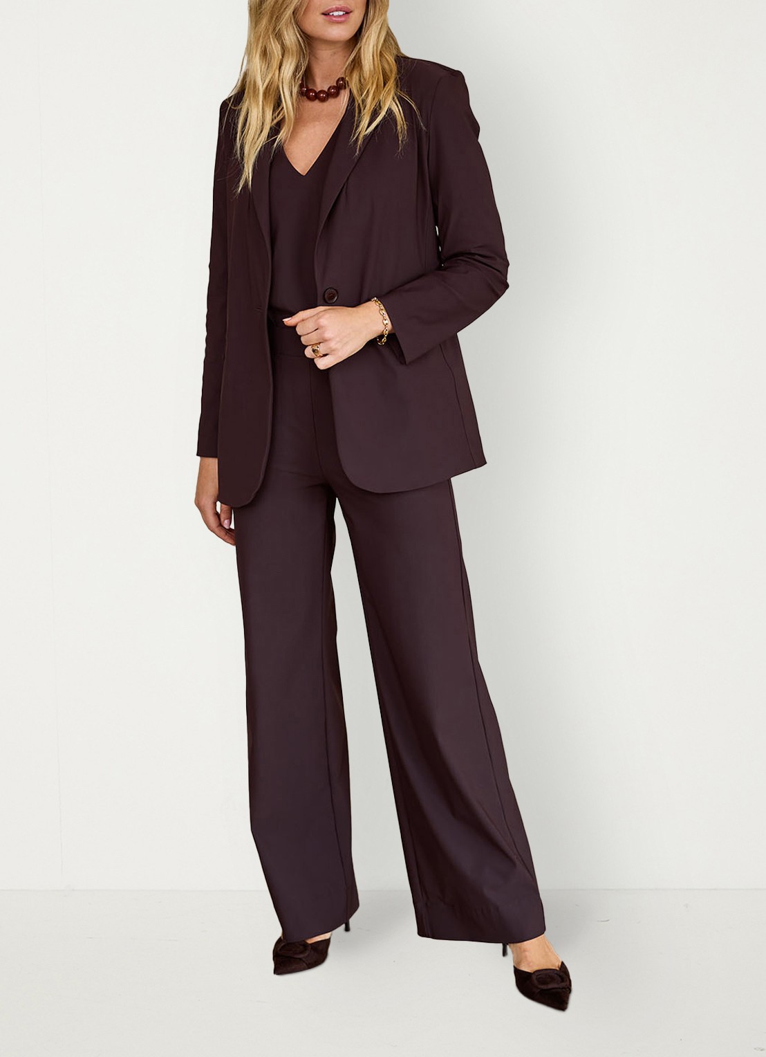 Studio Anneloes Blazer met klepzakken - voorkant 6 bruin