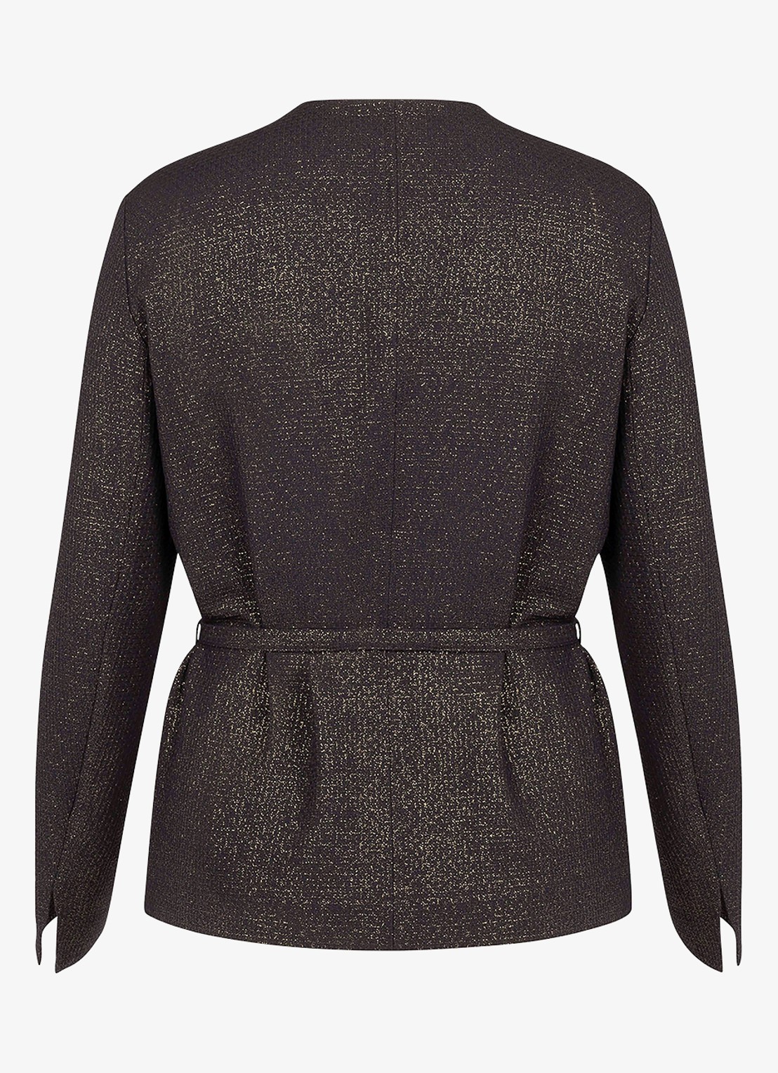 Studio Anneloes Blazer met lurex en strikceintuur - achterkant 3 zwart
