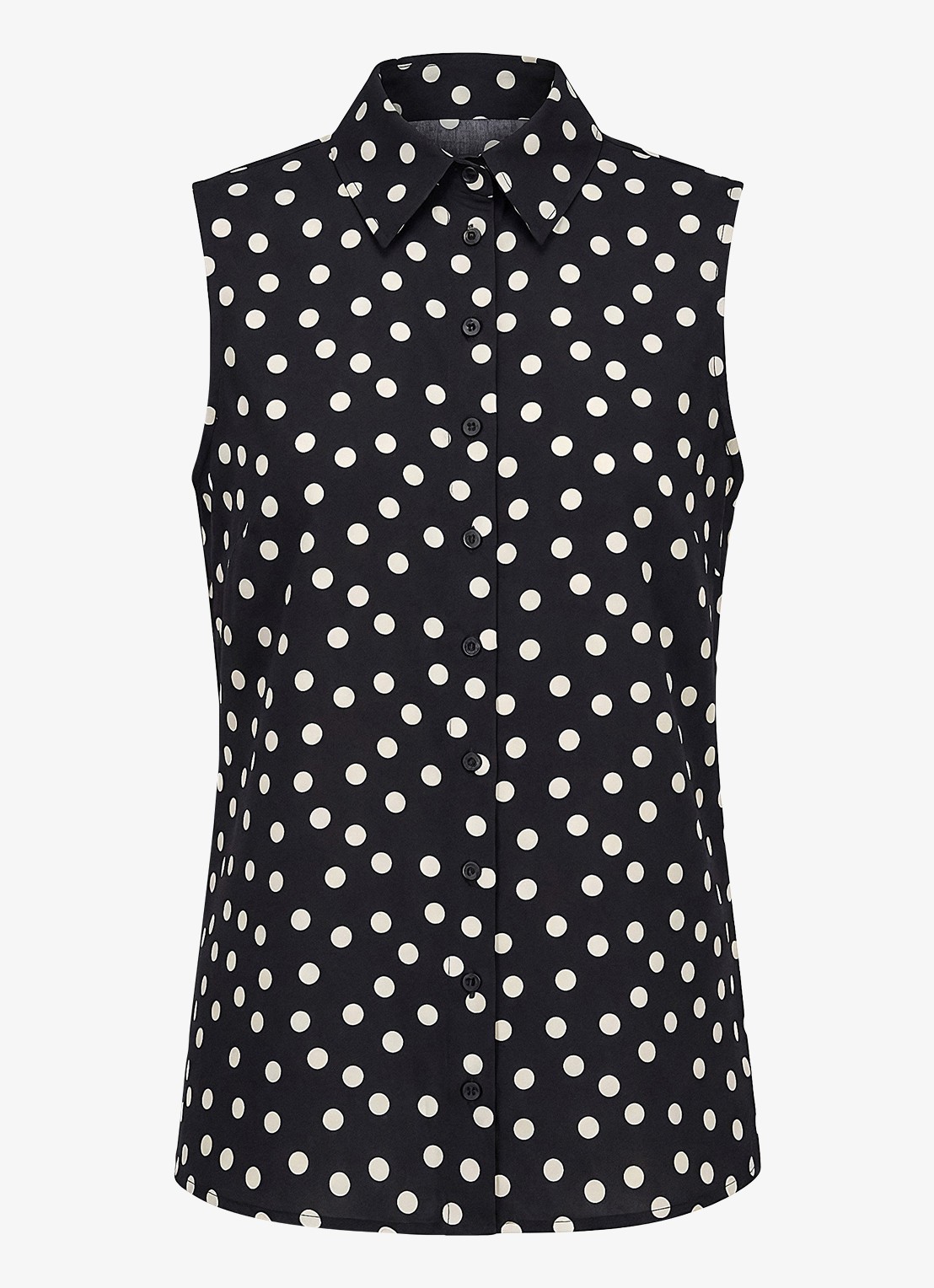 Studio Anneloes Bobby Dot mouwloze blouse met stippenstrip - voorkant 2 multicolor