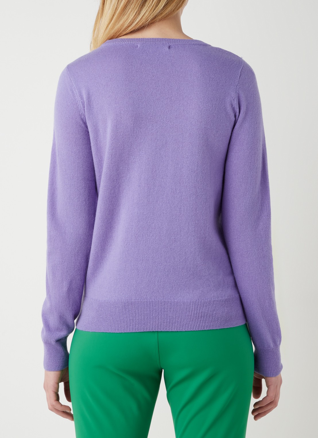 Studio Anneloes Cady fijngebreide pullover in kasjmierblend - achterkant 4 violet