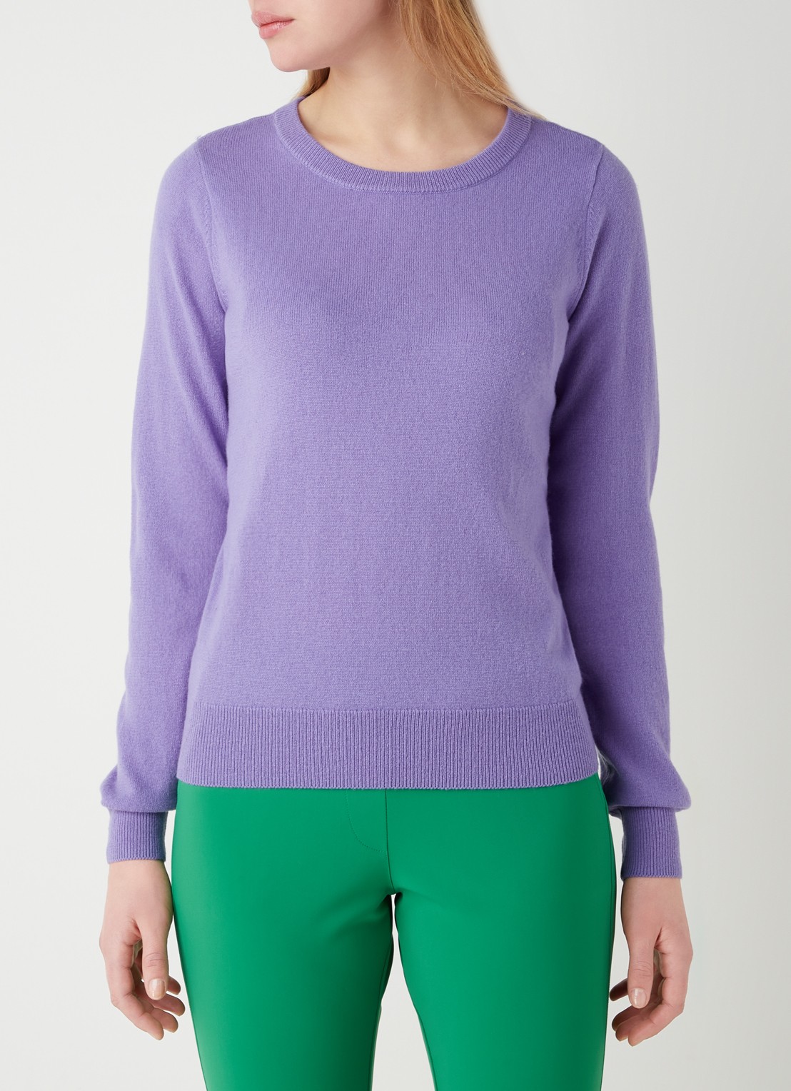 Studio Anneloes Cady fijngebreide pullover in kasjmierblend - detail violet