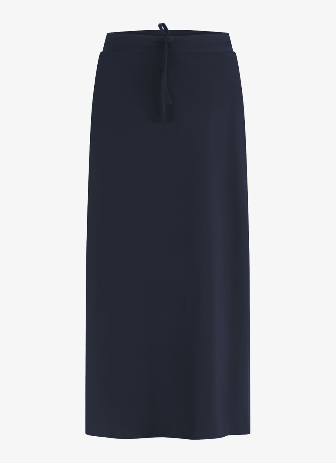 Studio Anneloes Chloe midi rok van travelstof - voorkant donkerblauw
