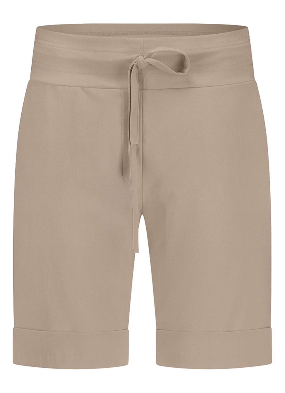 Studio Anneloes City high waist loose fit korte broek  - voorkant 3 lichtbruin
