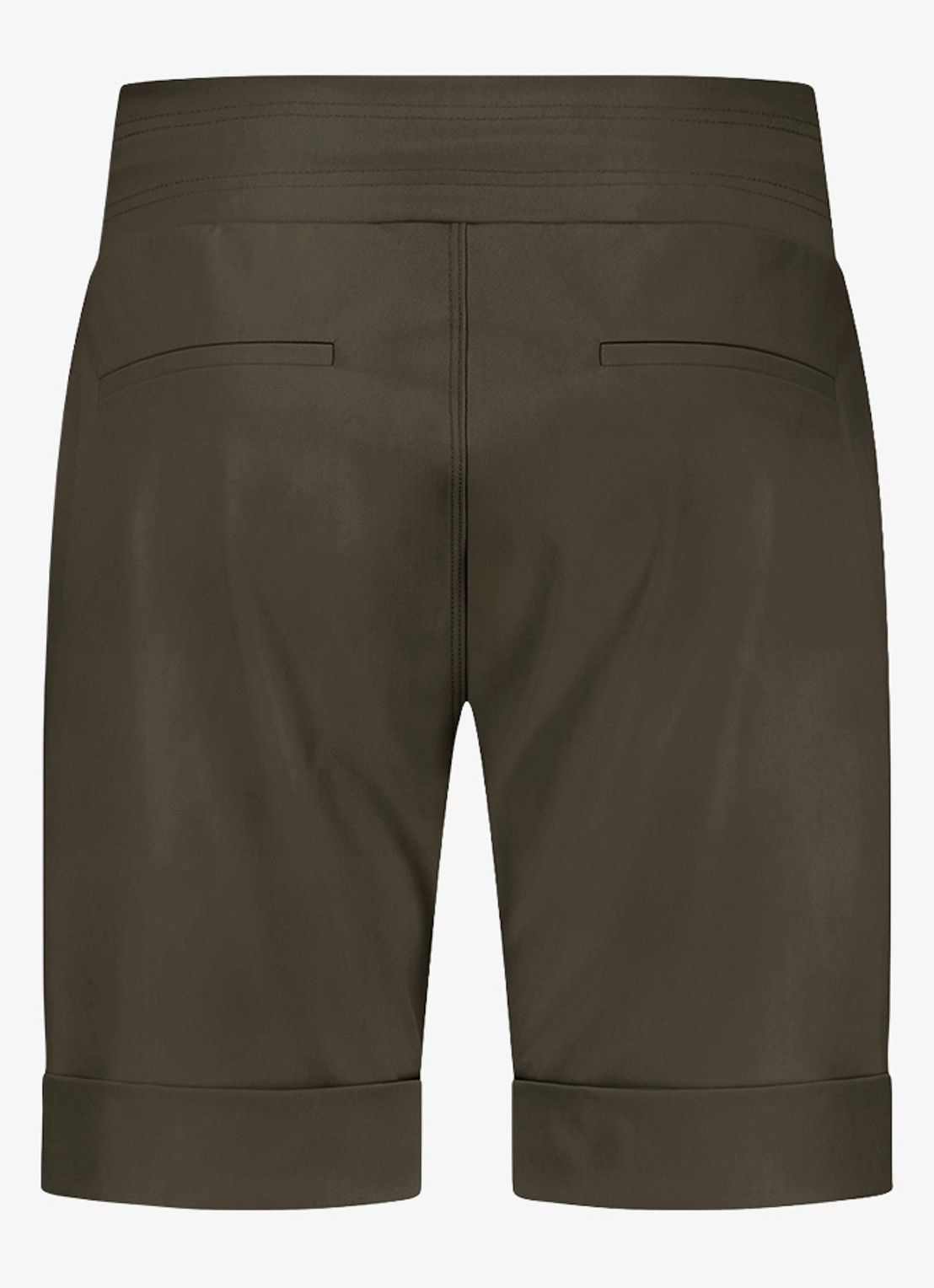 Studio Anneloes City high waist straight fit korte broek met steekzakken - detail 4 groen