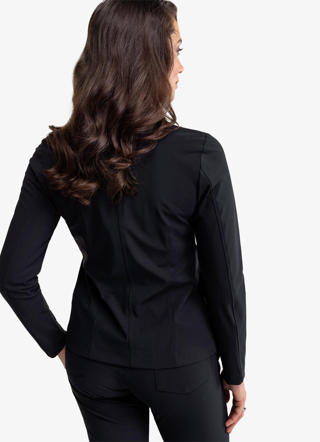 Studio Anneloes Clean blazer met klepzakken - achterkant zwart