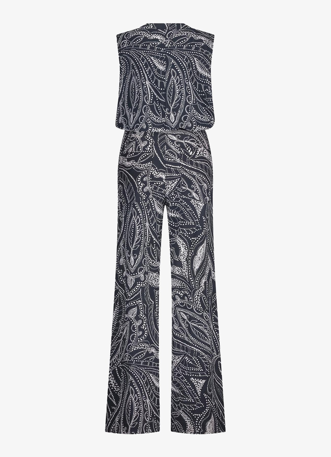 Studio Anneloes Ellis wide fit jumpsuit met print en steekzakken - achterkant 4 donkerblauw