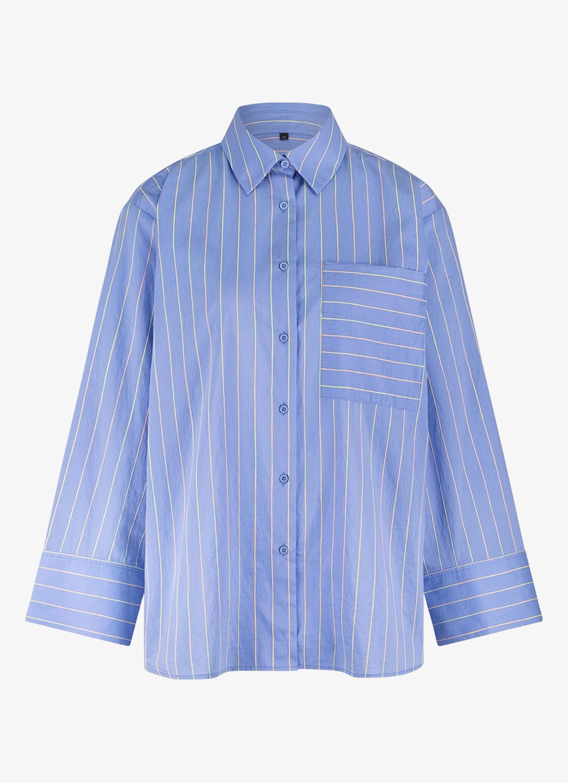 Studio Anneloes Erin blouse met streepprint - voorkant 2 blauw