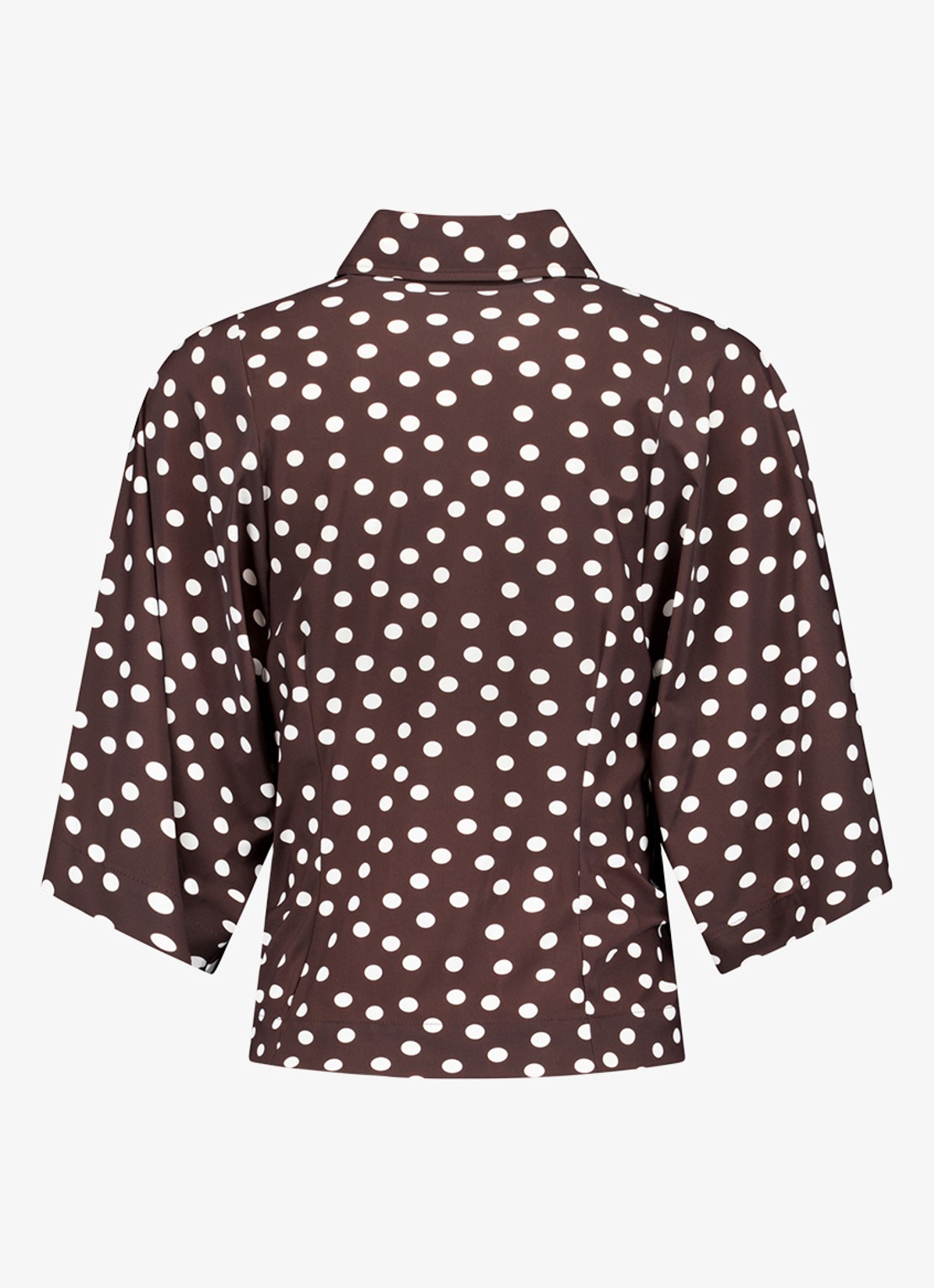 Studio Anneloes Fabienne blouse met stippenprint - achterkant 6 bruin