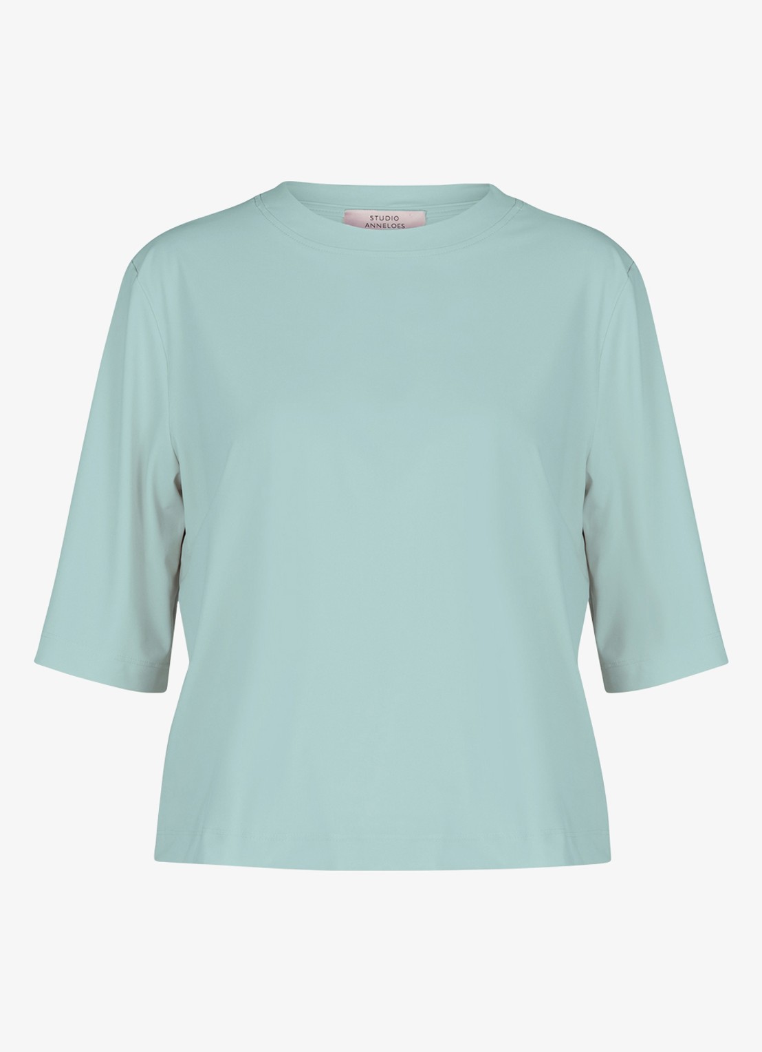 Studio Anneloes Fione T-shirt met halflange mouw - voorkant groen