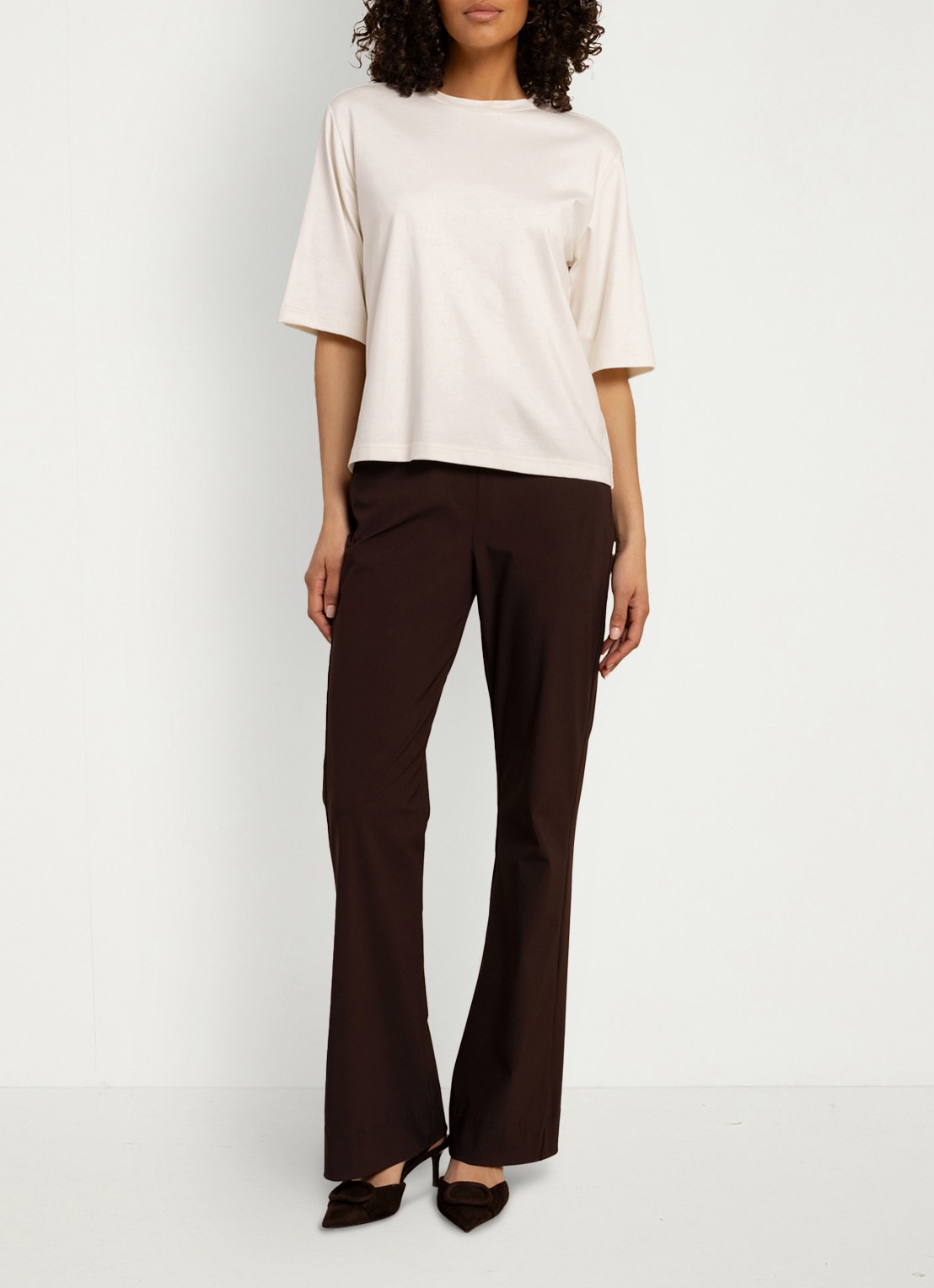 Studio Anneloes Fiore T-shirt met ronde hals - voorkant 5 wit