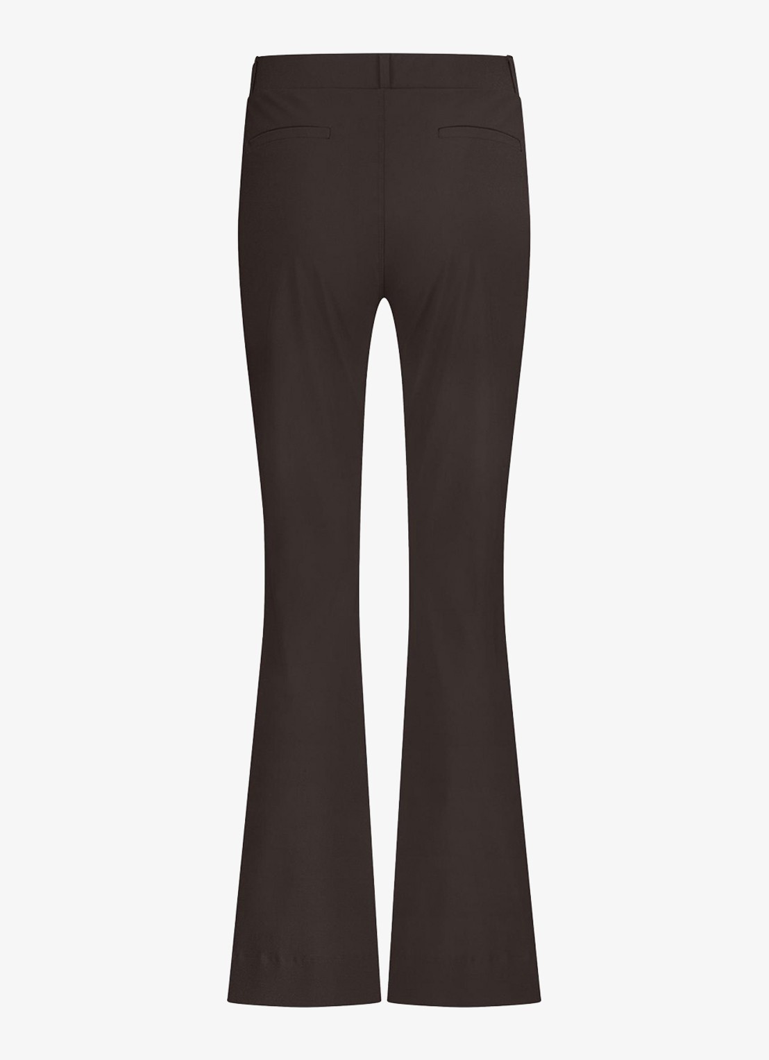 Studio Anneloes Flair high waist slim fit pantalon met steekzakken - achterkant 3 bruin