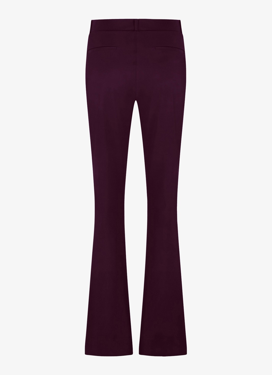 Studio Anneloes Flair mid waist flared fit broek van travelstof - achterkant 3 paars