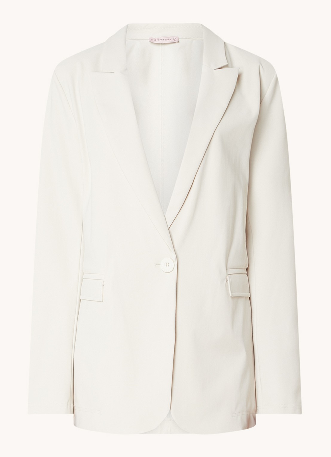 Studio Anneloes Fran blazer van travelstof - voorkant 3 creme