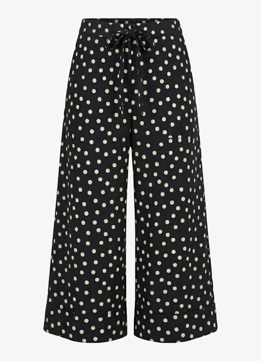 Studio Anneloes Grace Dot  high waist wide fit culotte met strippenprint - voorkant 3 multicolor