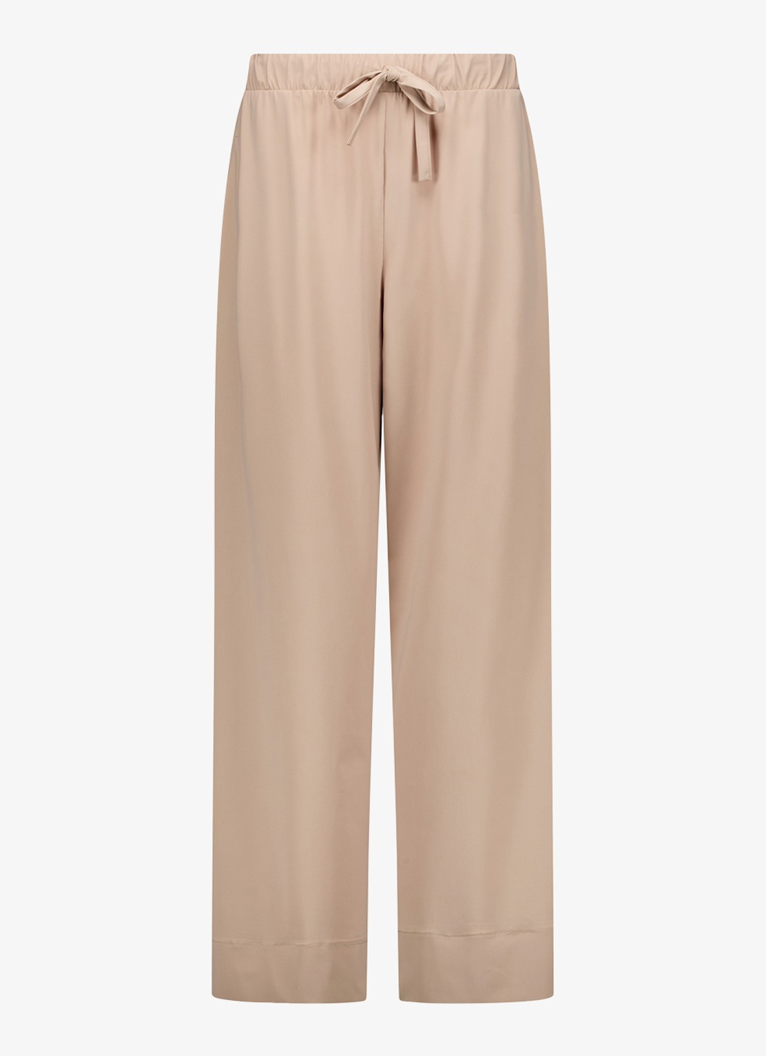 Studio Anneloes Grace high waist wide fit broek met trekkoord - voorkant 2 bruin