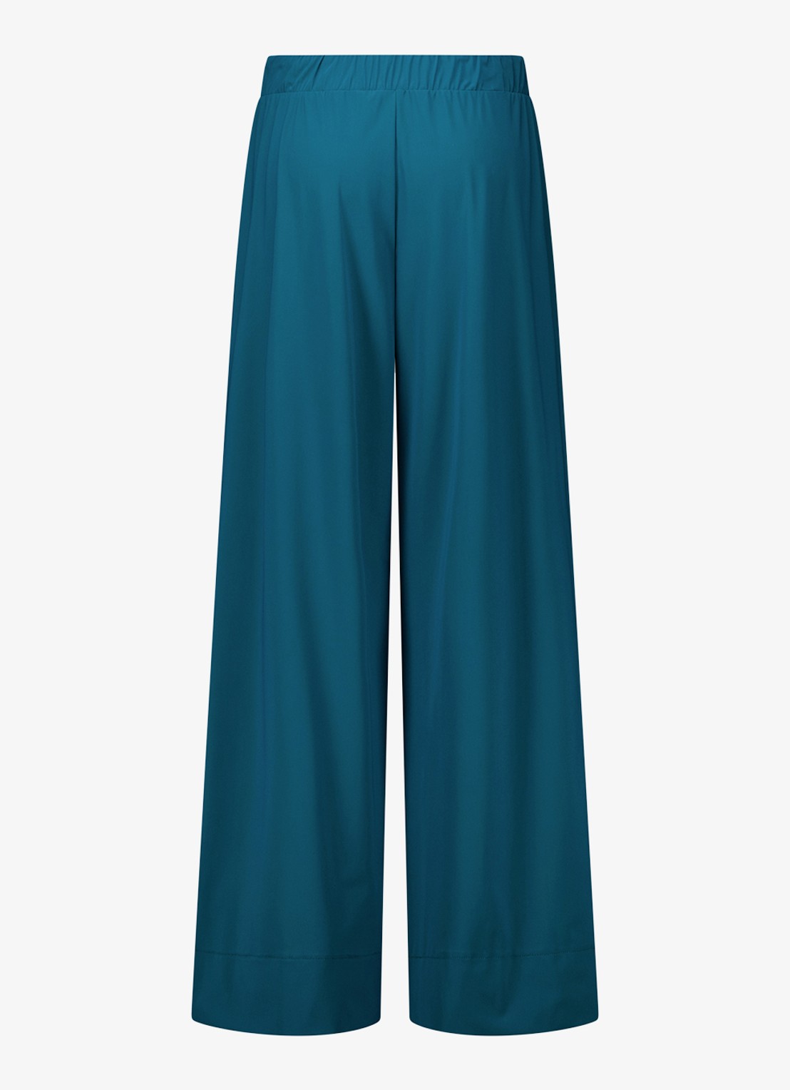 Studio Anneloes Grace high waist wide fit palazzo broek met trekkoord - detail 4 zeegroen