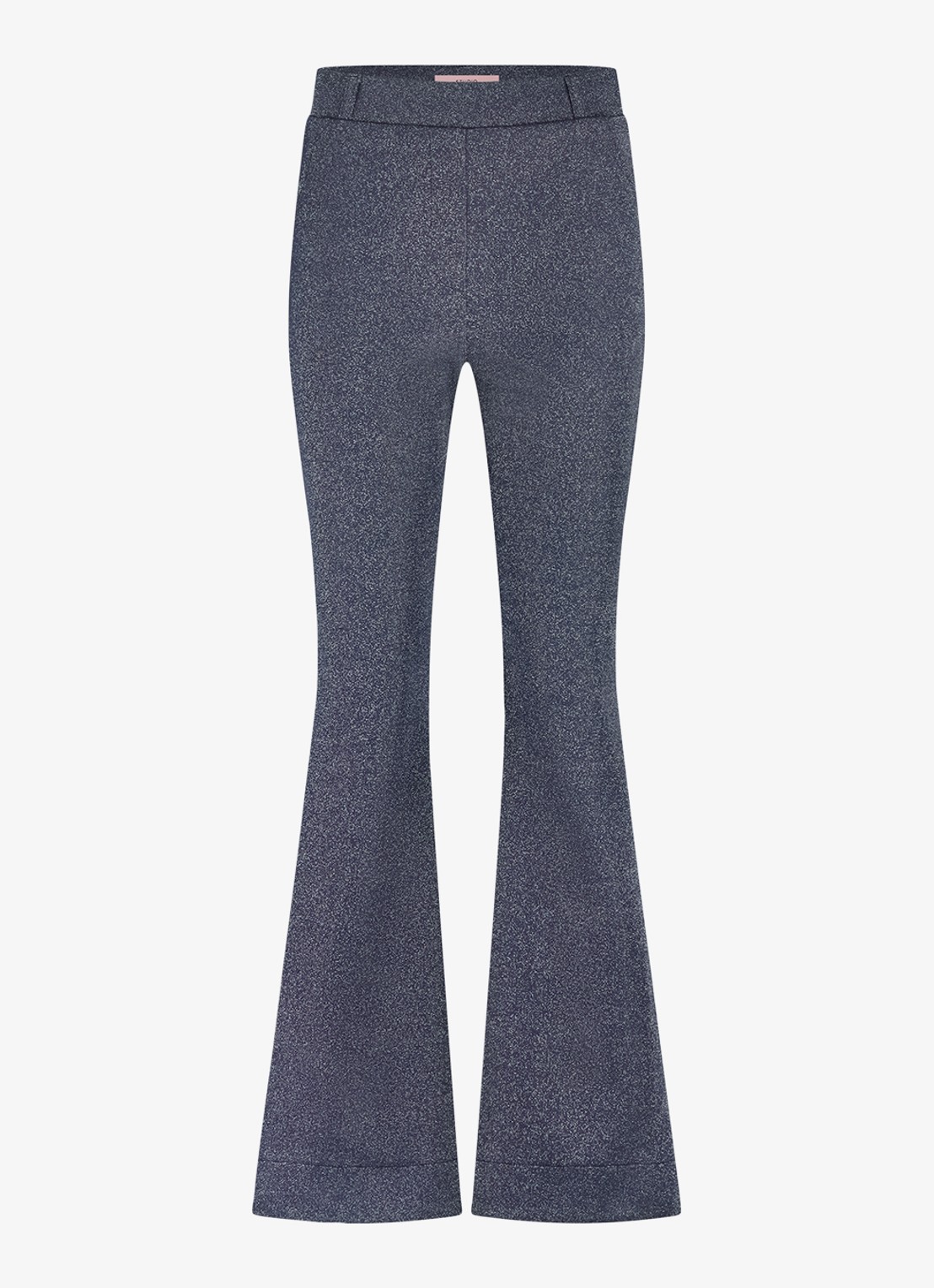 Studio Anneloes High waist loose fit pantalon met lurex - voorkant 5 blauwgrijs