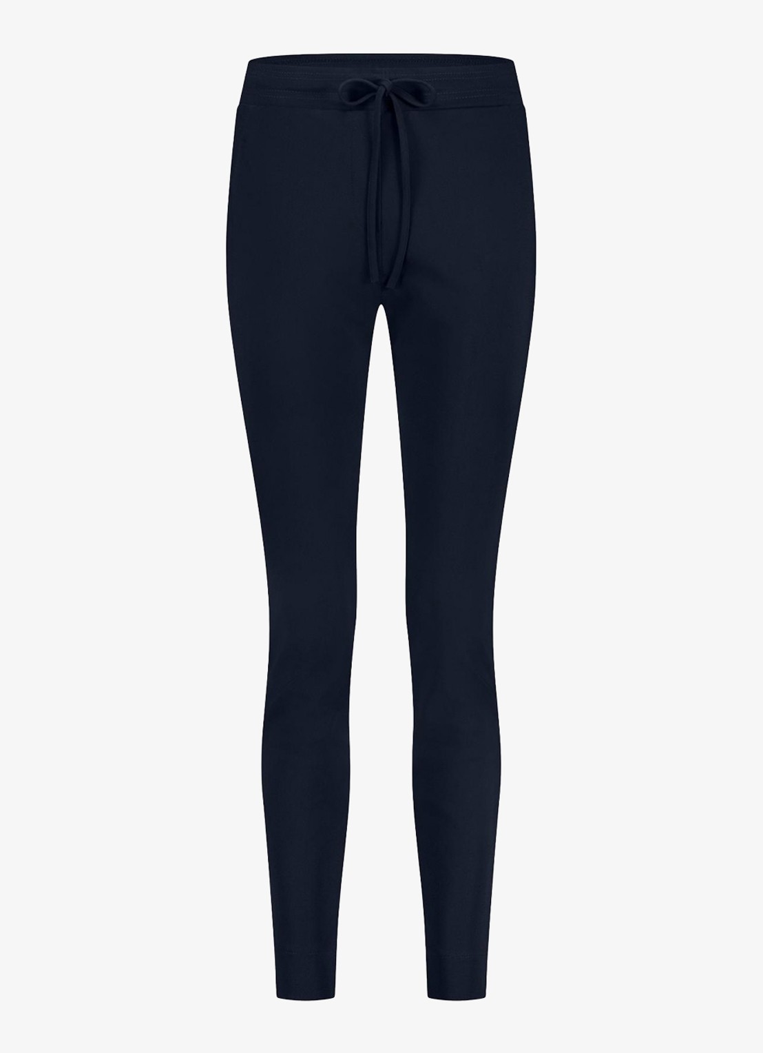 Studio Anneloes High waist tapered fit joggingbroek met steekzakken - voorkant donkerblauw