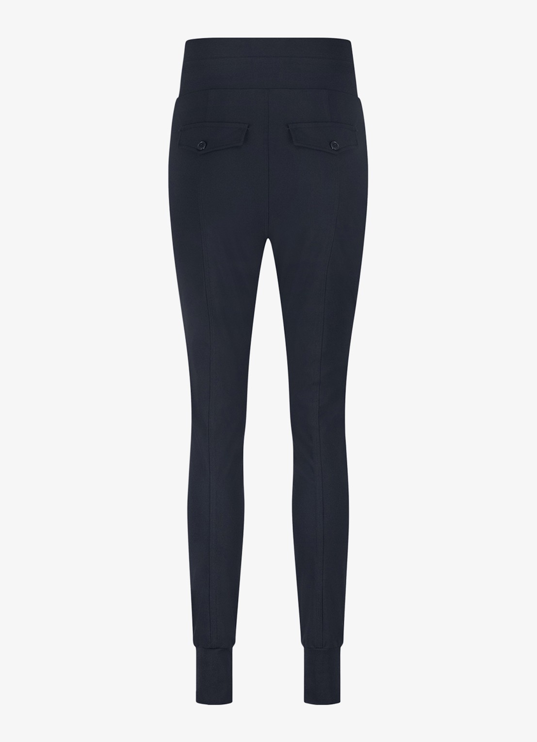 Studio Anneloes High waist tapered fit pantalon met steekzakken - detail 2 donkerblauw