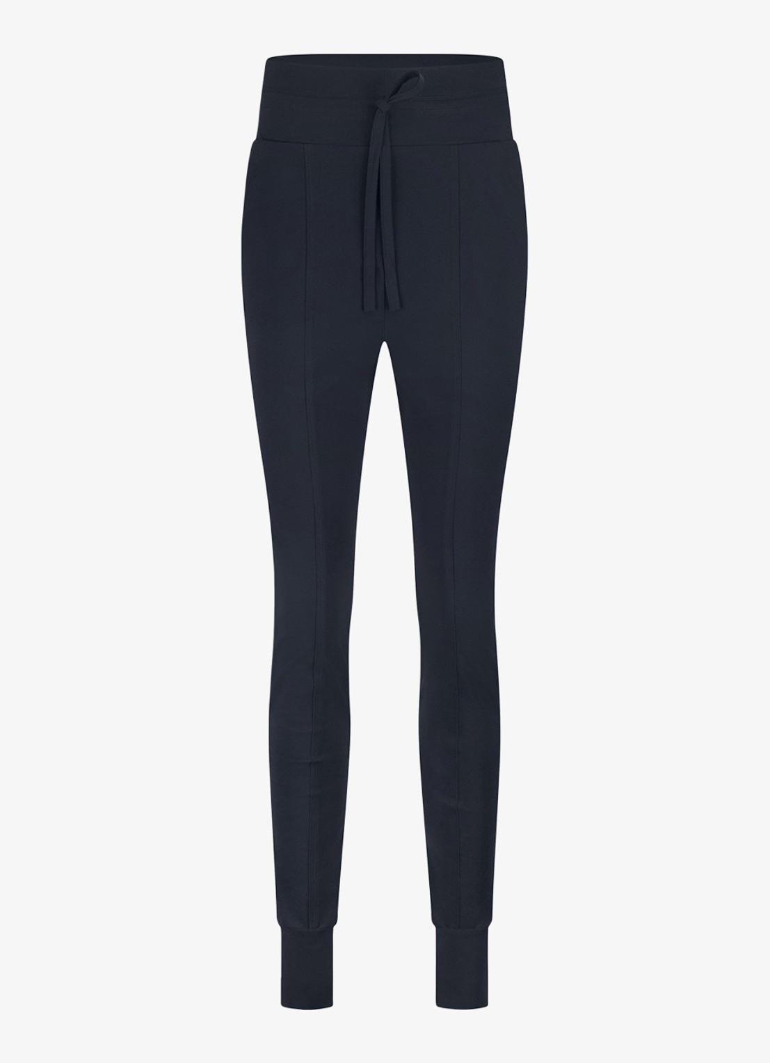 Studio Anneloes High waist tapered fit pantalon met steekzakken - voorkant 4 donkerblauw